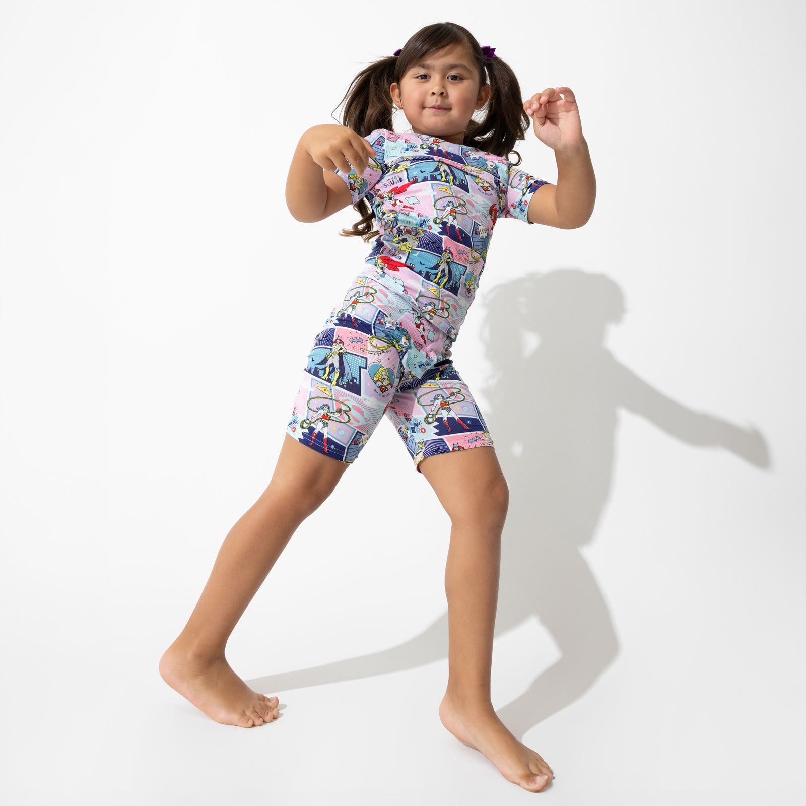 Justice League Heroines Bamboo Kids Pajama Short Set