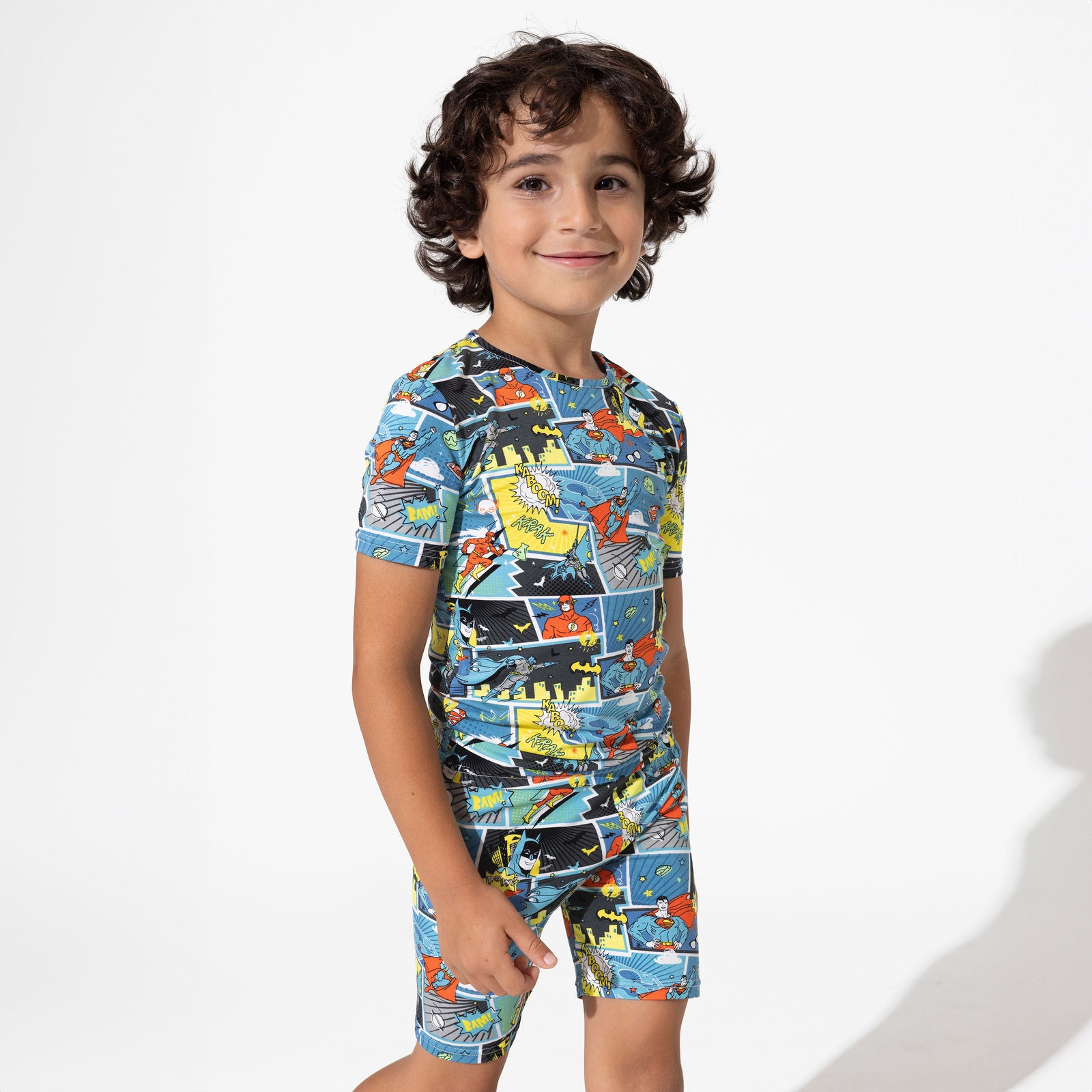 Justice League Heroes Bamboo Kids Pajama Short Set