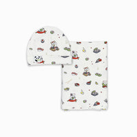 Sushi Cat Bamboo Swaddle & Beanie Set