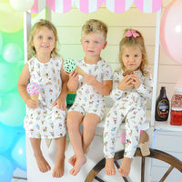 Ice Cream Bamboo Kids Pajama Short Set