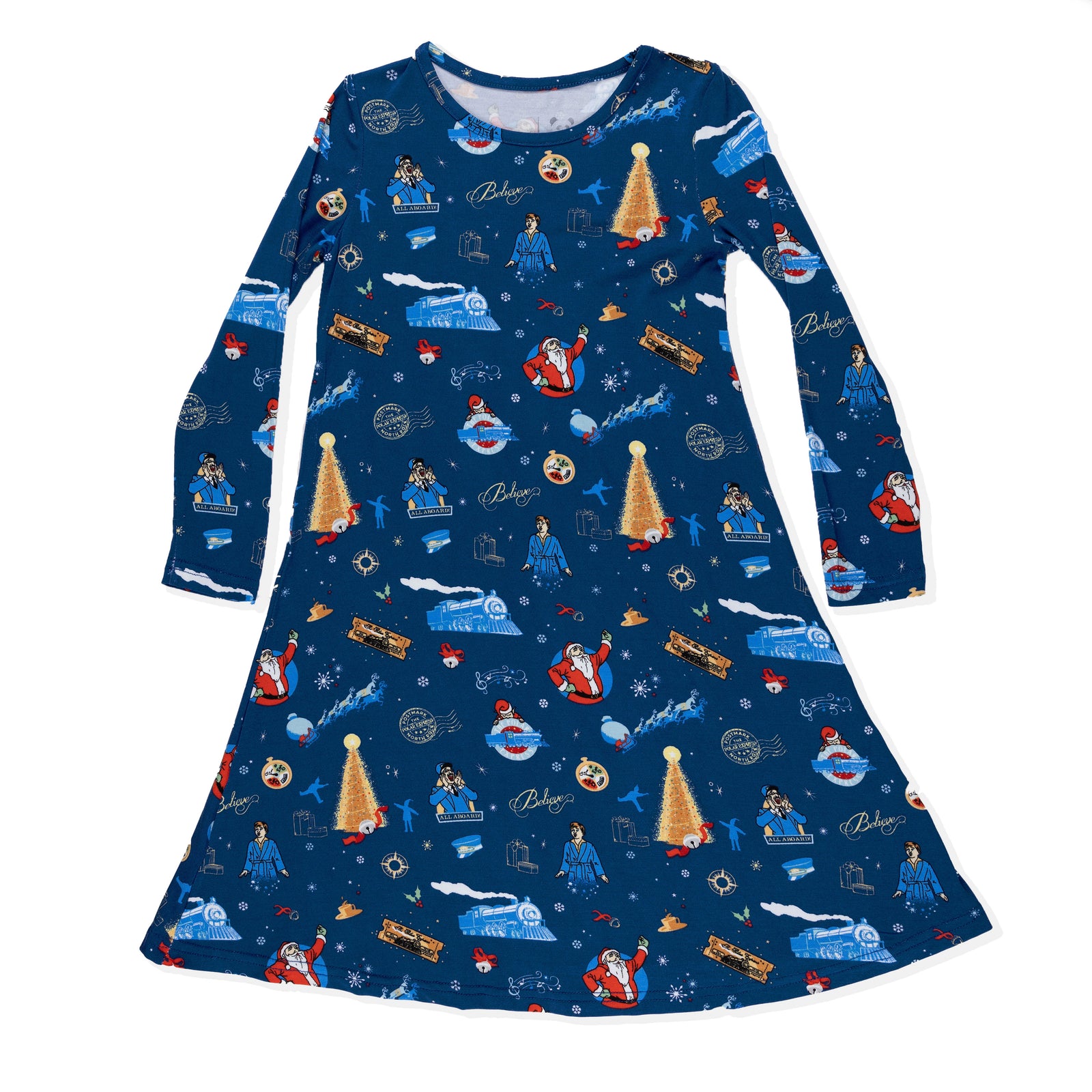 The Polar Express Bamboo Girls' Long Sleeve Dress