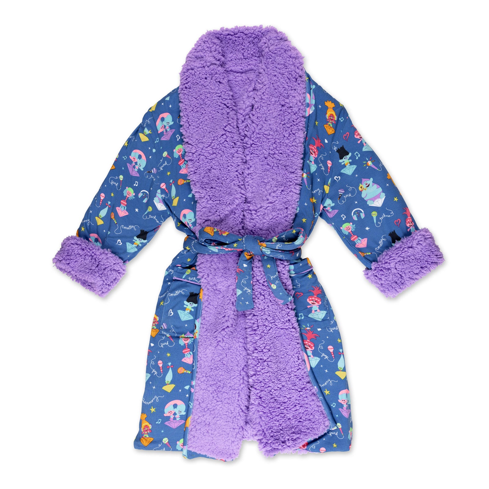 Trolls Music Bamboo Kids Sherpa Robe