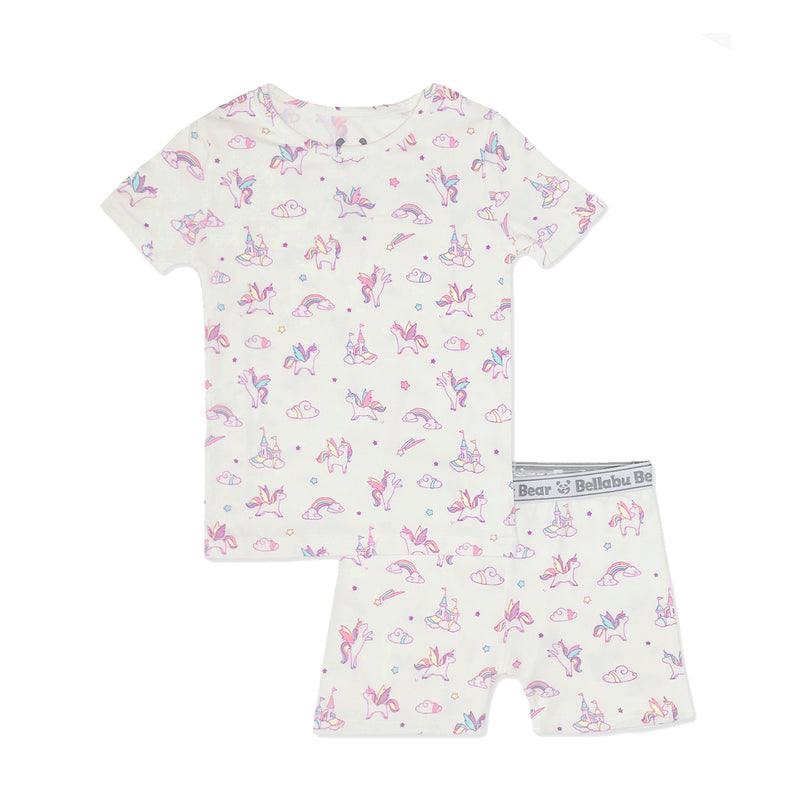 Unicorn Bamboo Kids Pajama Short Set