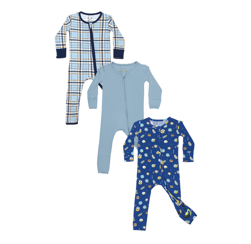 Festival Of Lights Hanukkah Bundle - Bamboo Convertible Footies