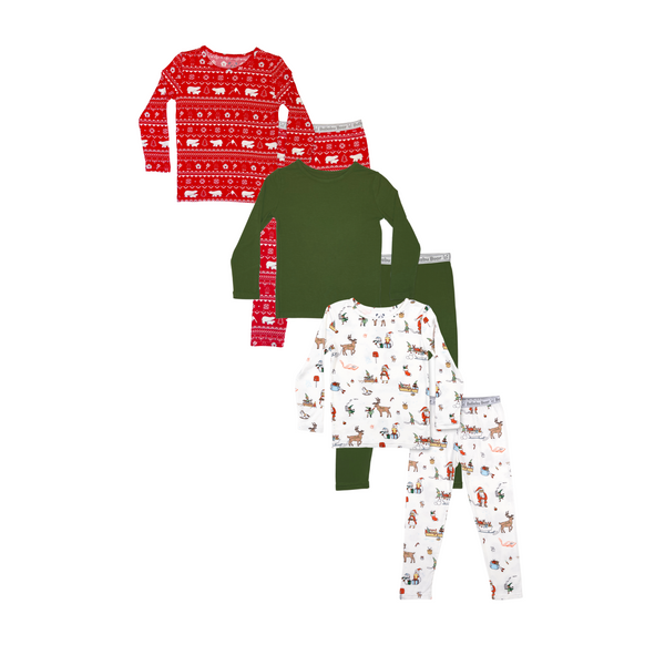 Evergreen Holiday Magic Bundle - Bamboo Kids Pajamas