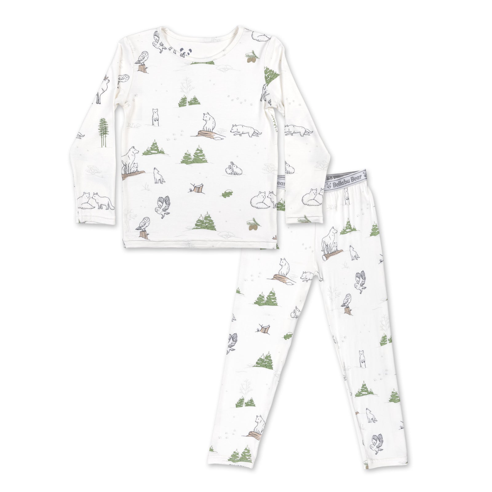 Winter Forest Animals Bamboo Kids Pajamas