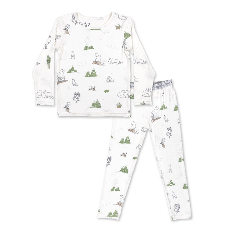 Winter Forest Animals Bamboo Kids Pajamas