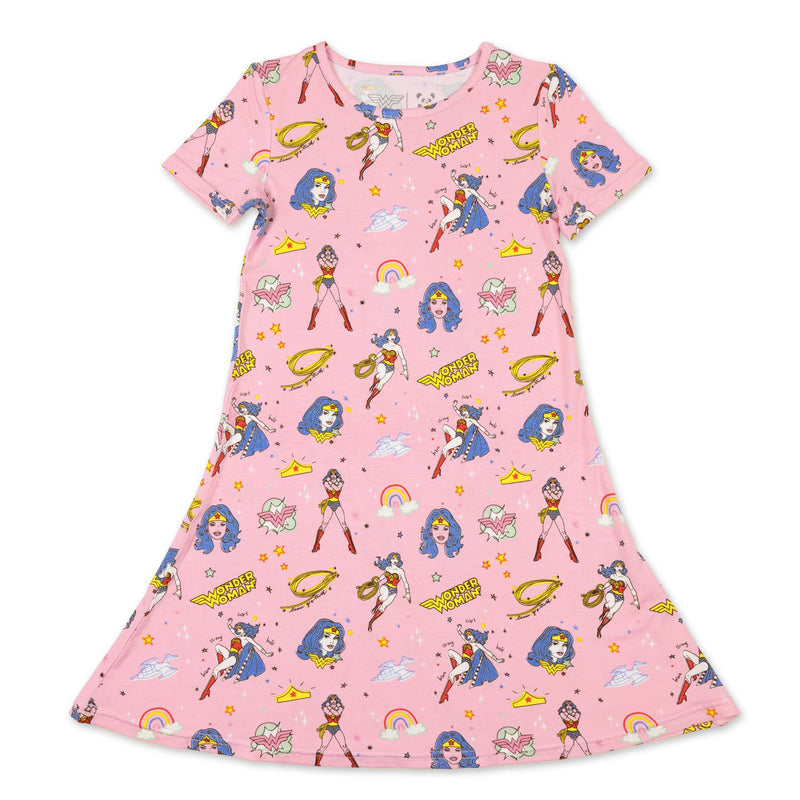 Wonder Woman Bamboo Girls' Short Sleeve Dress