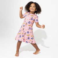 Wonder Woman Bamboo Girls' Short Sleeve Dress