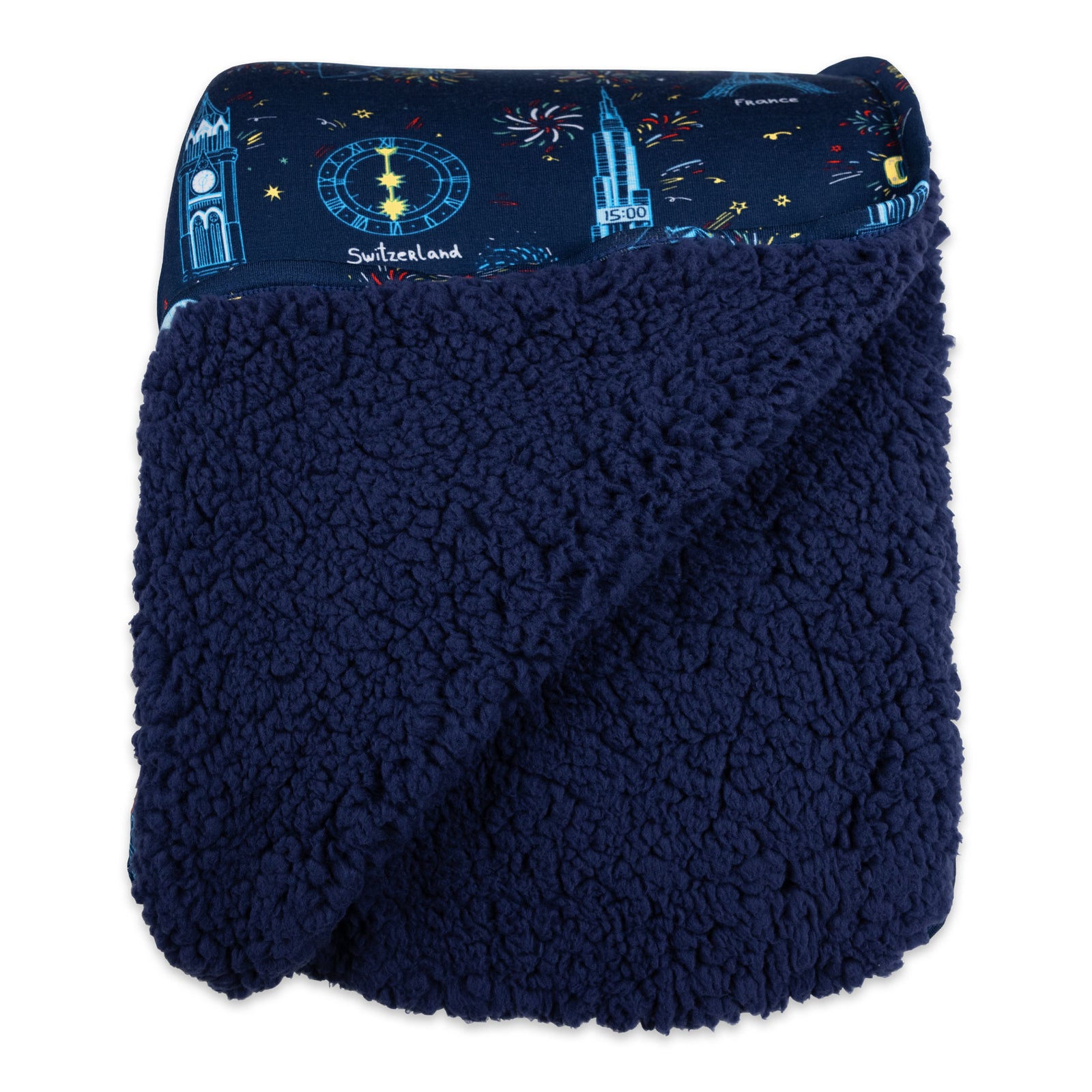 New Year's Worldwide Countdown Bamboo Blanket