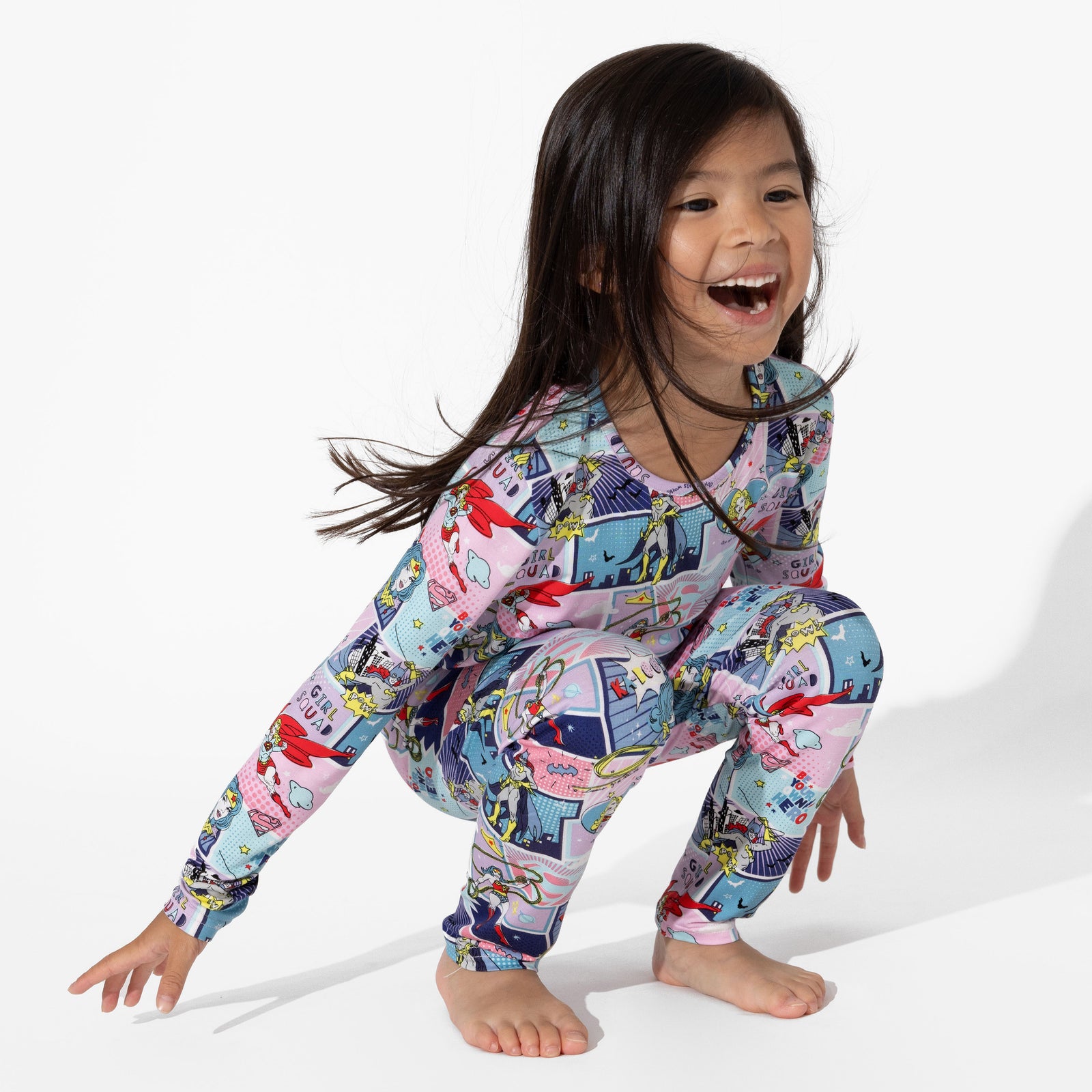 Justice League Heroines Bamboo Kids Pajamas