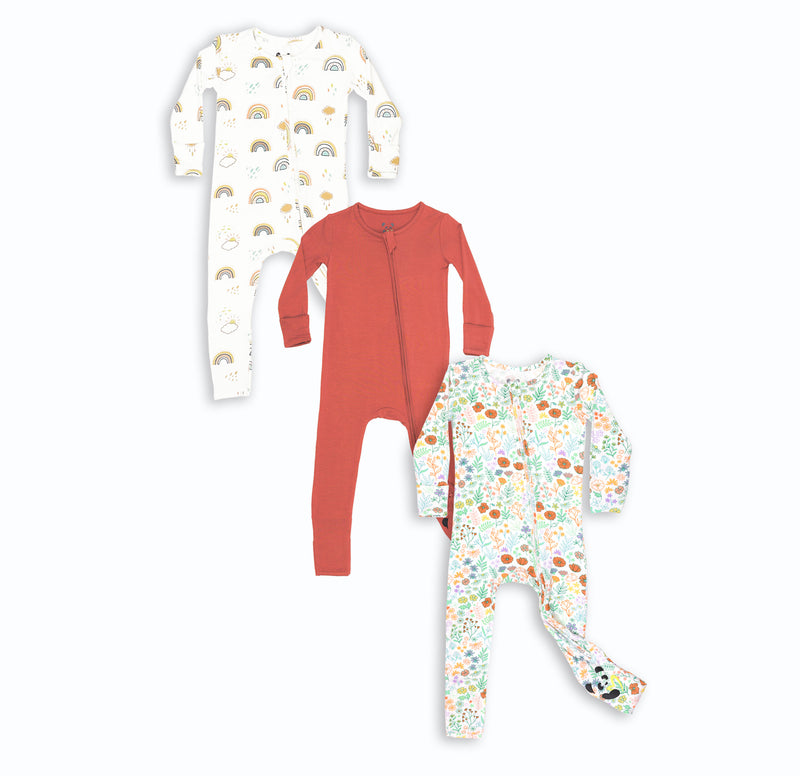 Colorful Summer Bundle - Bamboo Convertible Footies