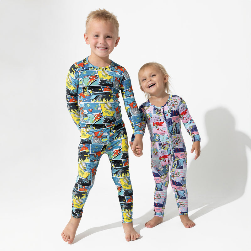 Justice League Heroes Bamboo Kids Pajamas