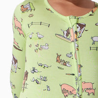 Farm Animals Bamboo Convertible Footie