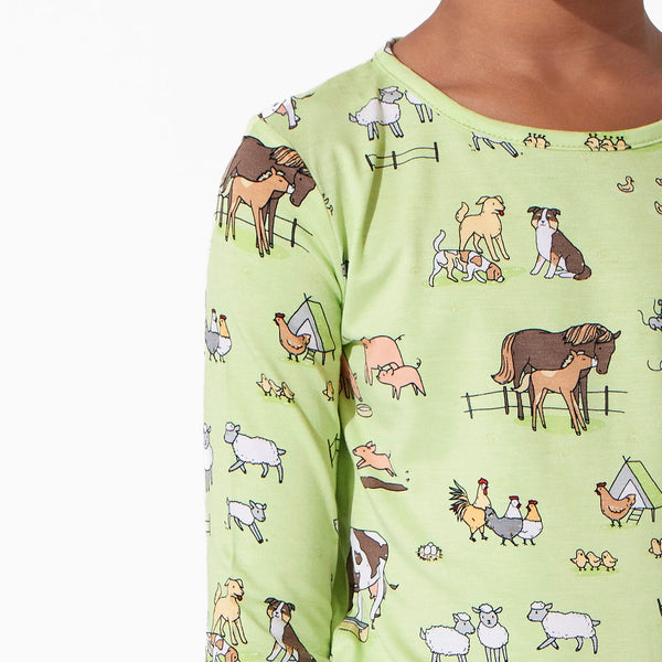 Farm Animals Bamboo Kids Pajamas