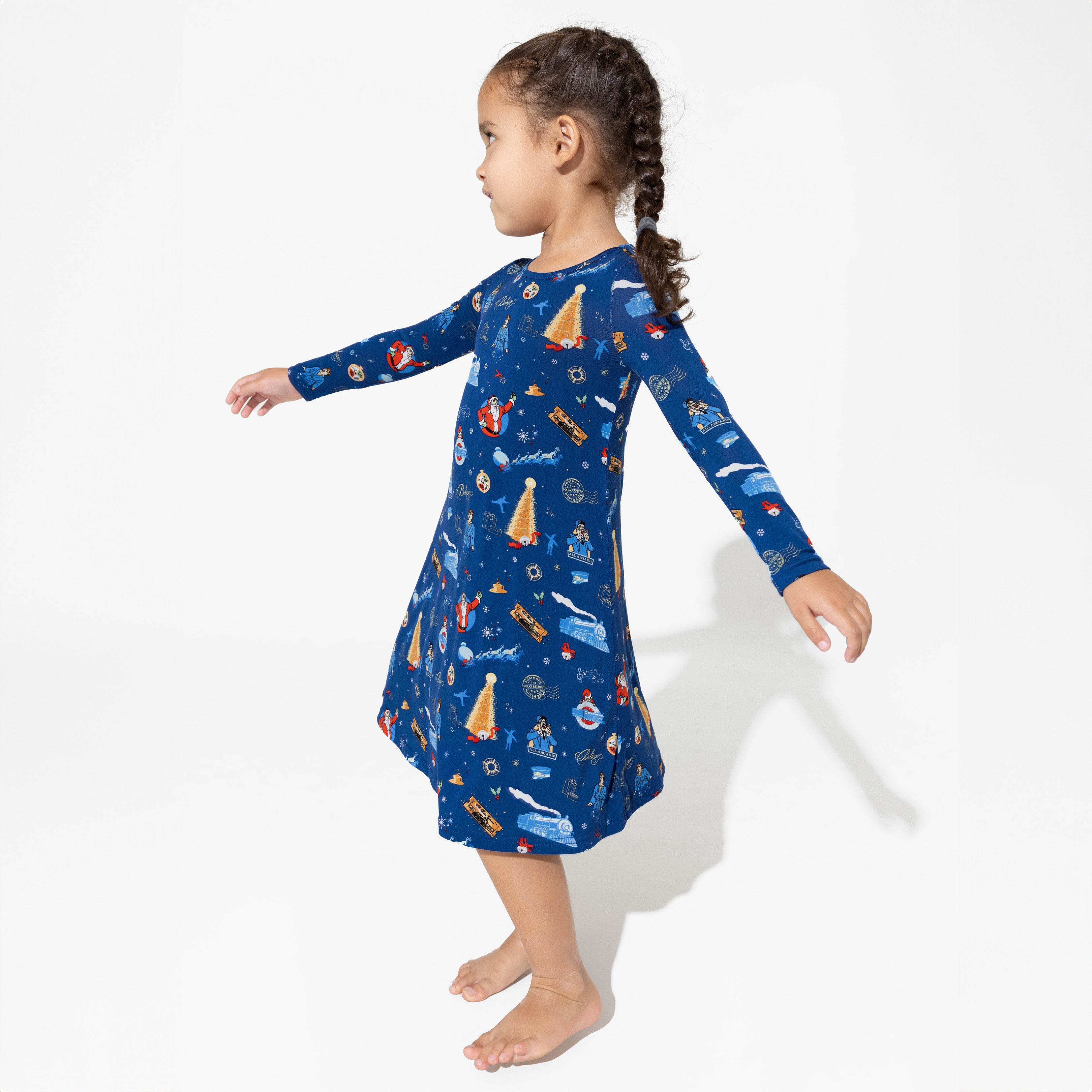 Charming The Polar Express Bamboo Girls Dress for Holiday Magic Bellabu Bear