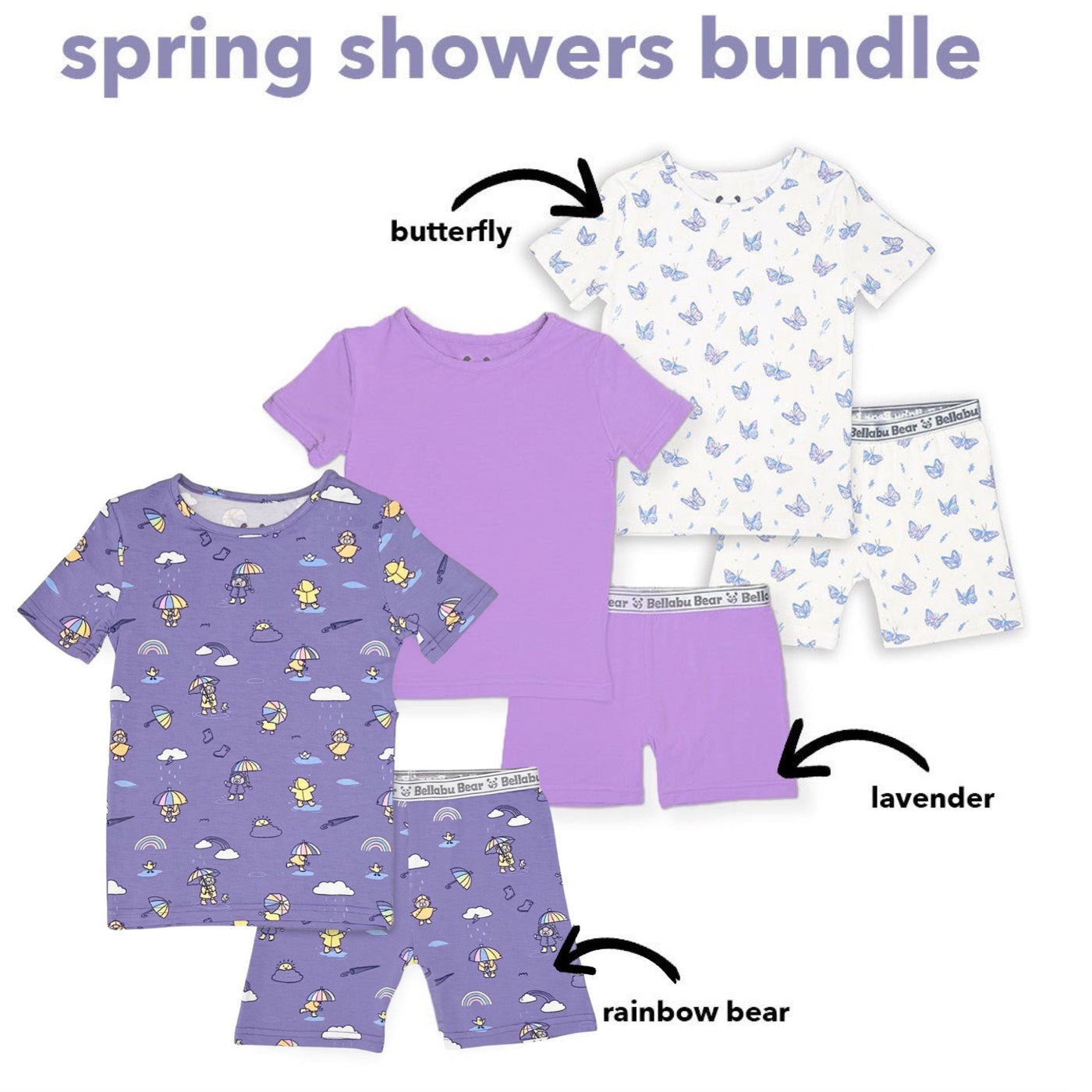 Spring Showers Bundle - Kids Bamboo Short Set