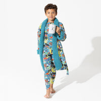 Justice League Heroes Bamboo Kids Sherpa Robe