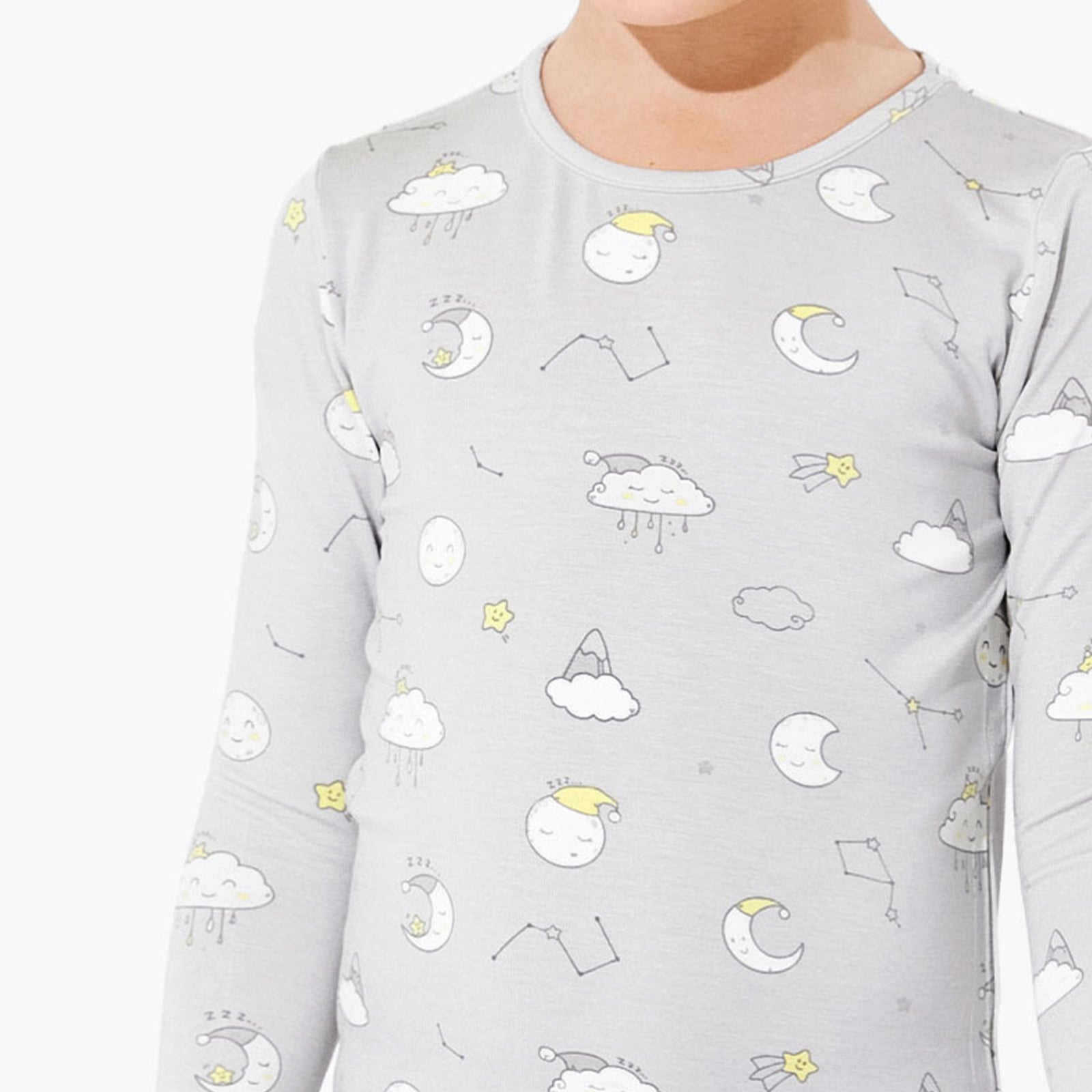 Constellation Grey Bamboo Kids Pajamas