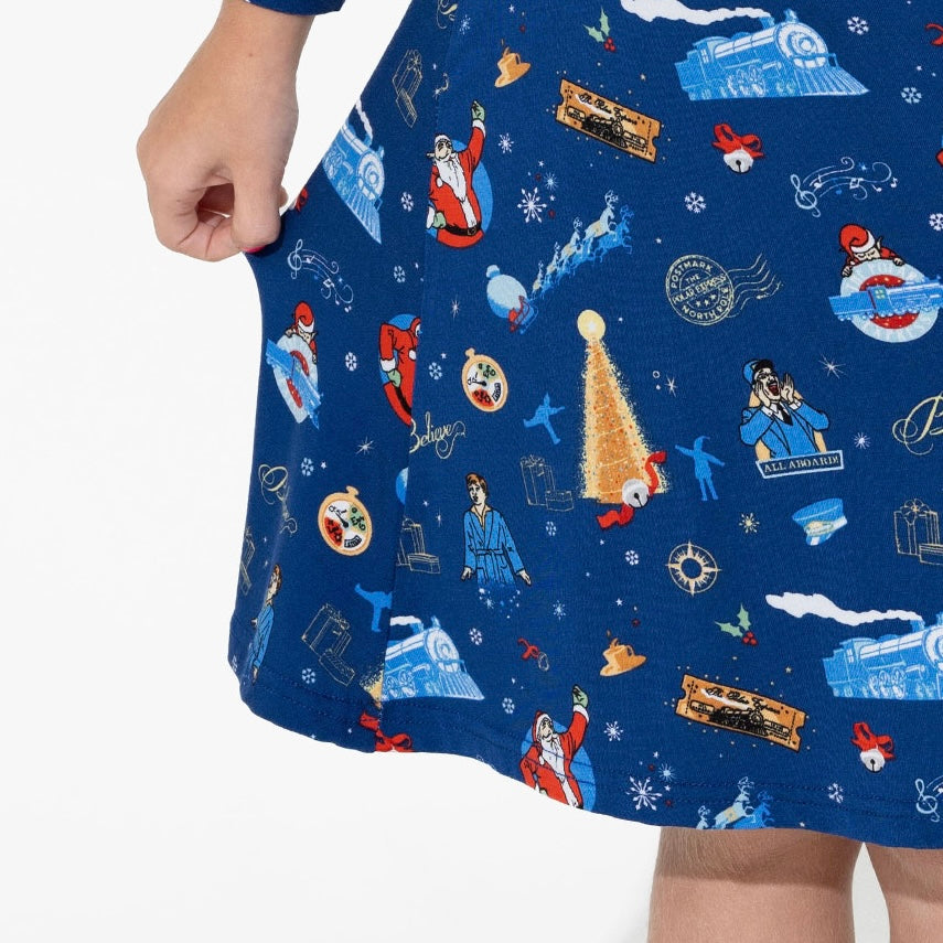 The Polar Express Bamboo Girls' Long Sleeve Dress