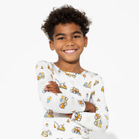 Love Trucks Valentine's Day Bamboo Kids Pajamas