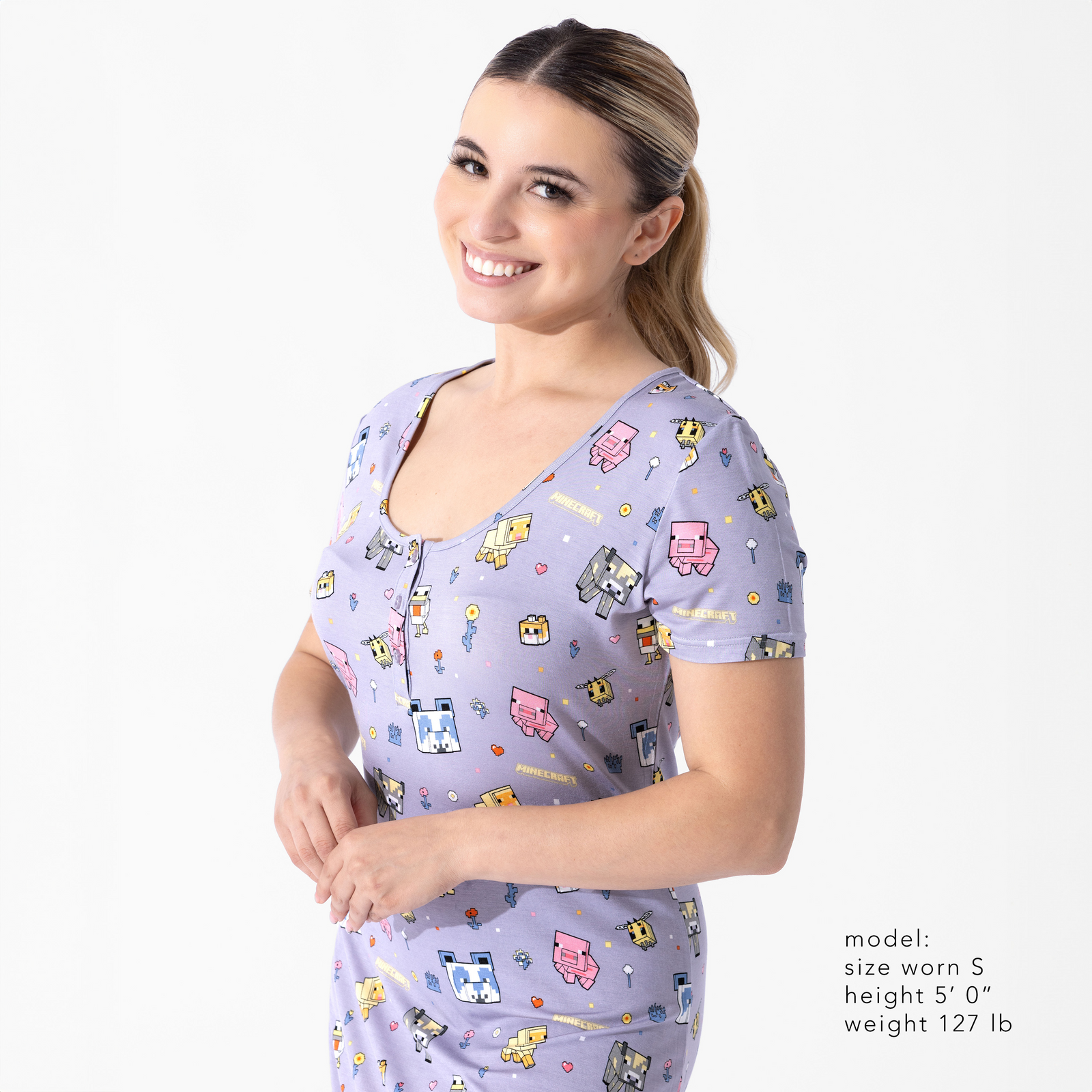 Minecraft Pixel Pals Bamboo Women's Nightgown