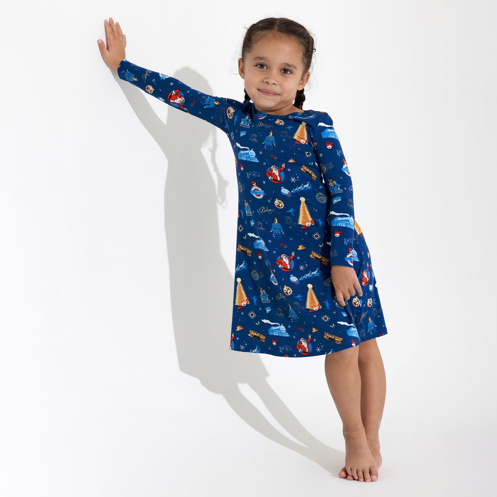 The Polar Express Bamboo Girls' Long Sleeve Dress