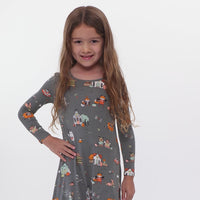 Trick or Treaters Bamboo Girls' Long Sleeve Dress