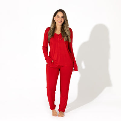 Winterberry Red Bamboo Women's Pajama Set