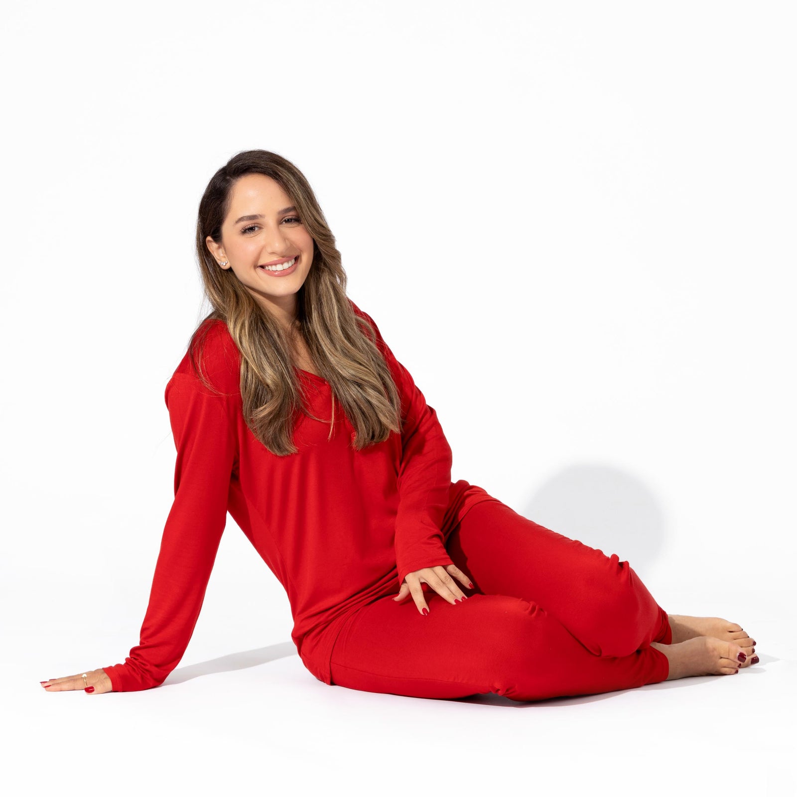 Winterberry Red Bamboo Women's Pajama Set