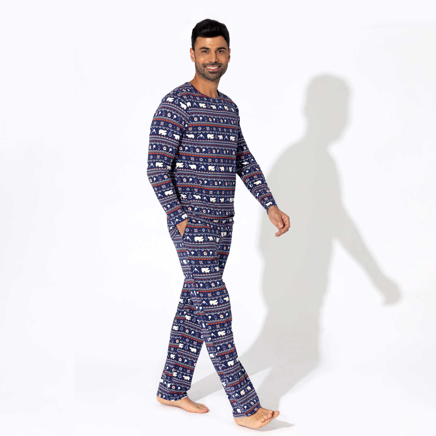 Polar Isle Blue Bamboo Men's Pajama Set