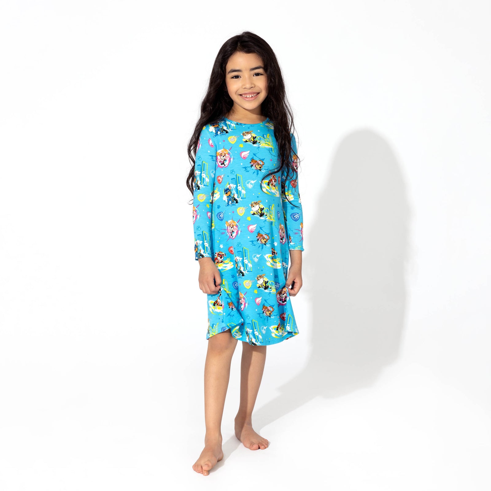 PAW Patrol: The Mighty Movie - Mighty Pups Bamboo Girls' Long Sleeve Dress