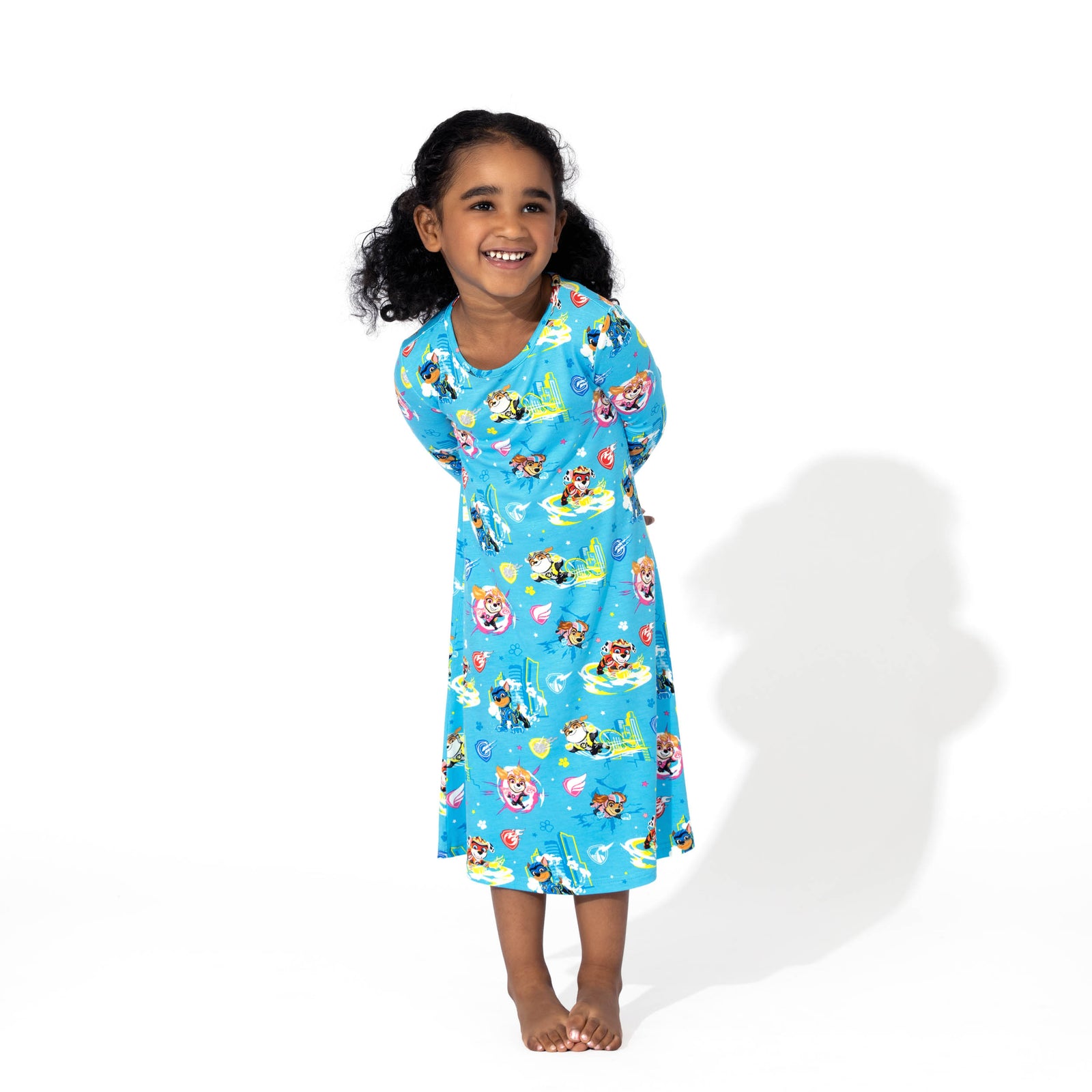 PAW Patrol: The Mighty Movie - Mighty Pups Bamboo Girls' Long Sleeve Dress