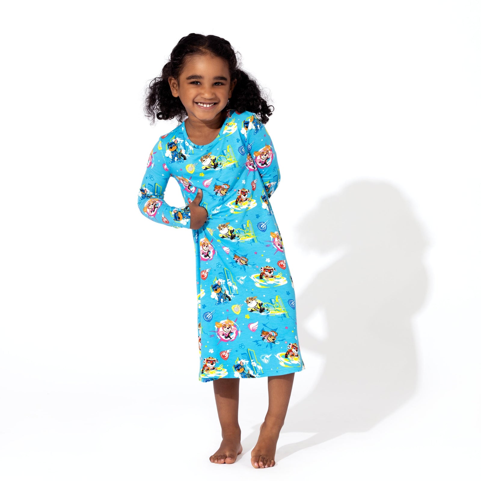 PAW Patrol: The Mighty Movie - Mighty Pups Bamboo Girls' Long Sleeve Dress