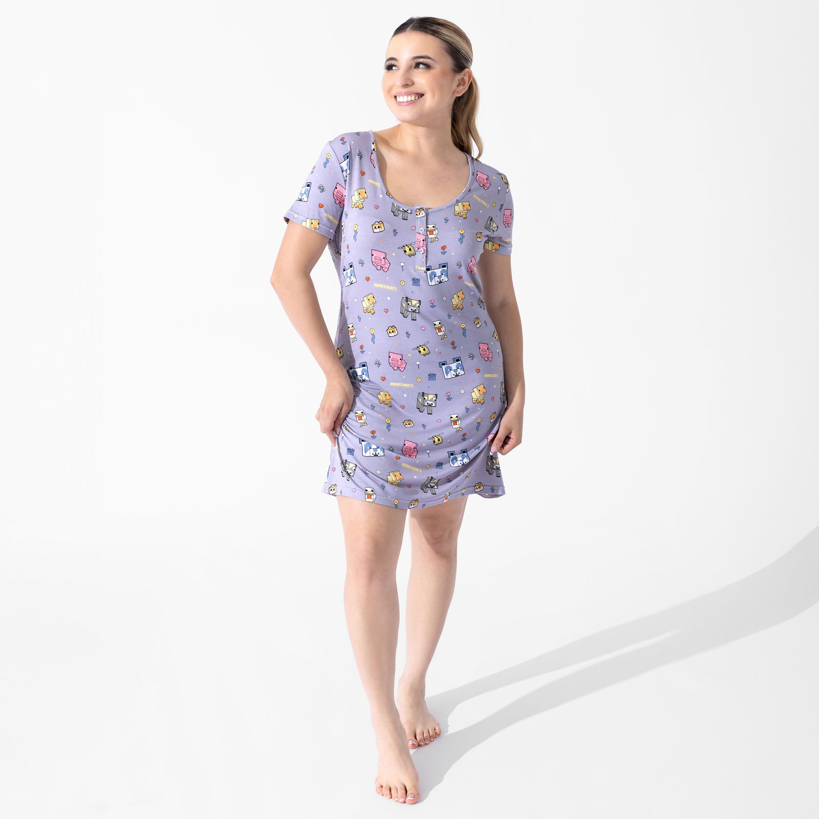 Minecraft Pixel Pals Bamboo Women's Nightgown
