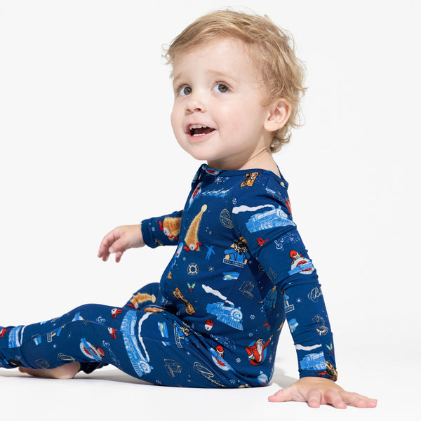 The Polar Express Bamboo Swaddle & Beanie Set