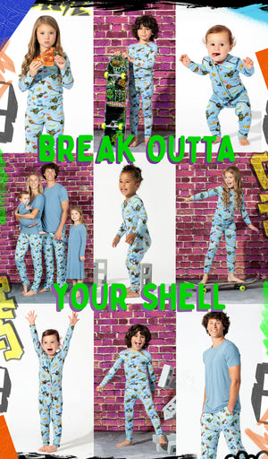 Teenage Mutant Ninja Turtles Mutant Mayhem Boy's 2-Piece Pajama Set -  Little Dreamers Pajamas