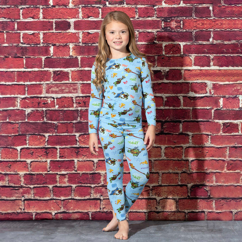 Turtle Pj Shell Shell-ebrate Sleep: TMNT Mutant Mayhem Movie Bamboo Kids Pajamas ...