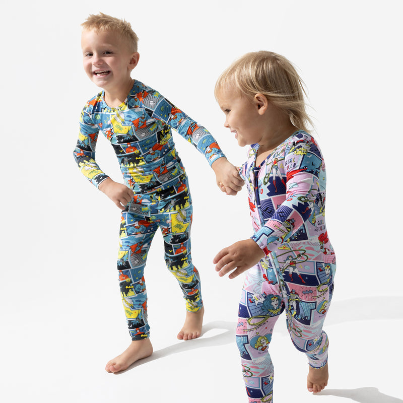 Justice League Heroes Bamboo Kids Pajamas