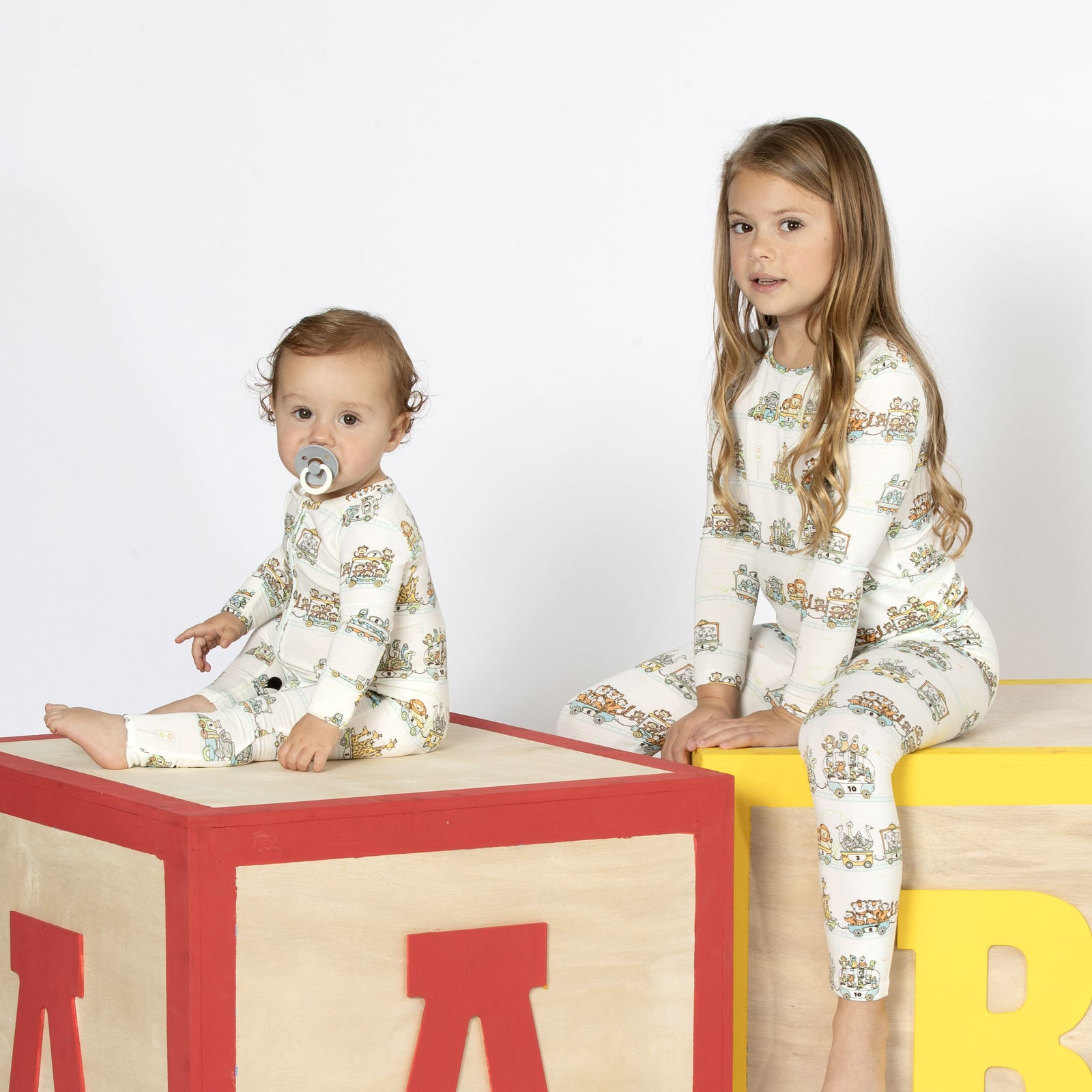 Zoo Train Bamboo Kids Pajamas