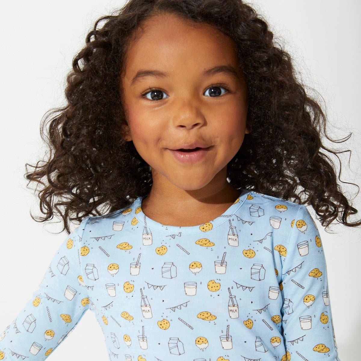 Milk & Cookies Blue Bamboo Kids Pajamas: Dreamy Comfort for Little Ones