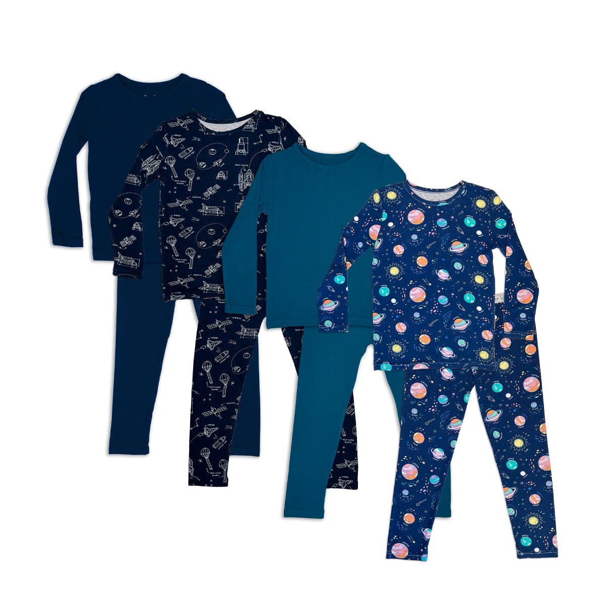 Kids Bamboo Pajamas Set Space Bundle Bellabu Bear