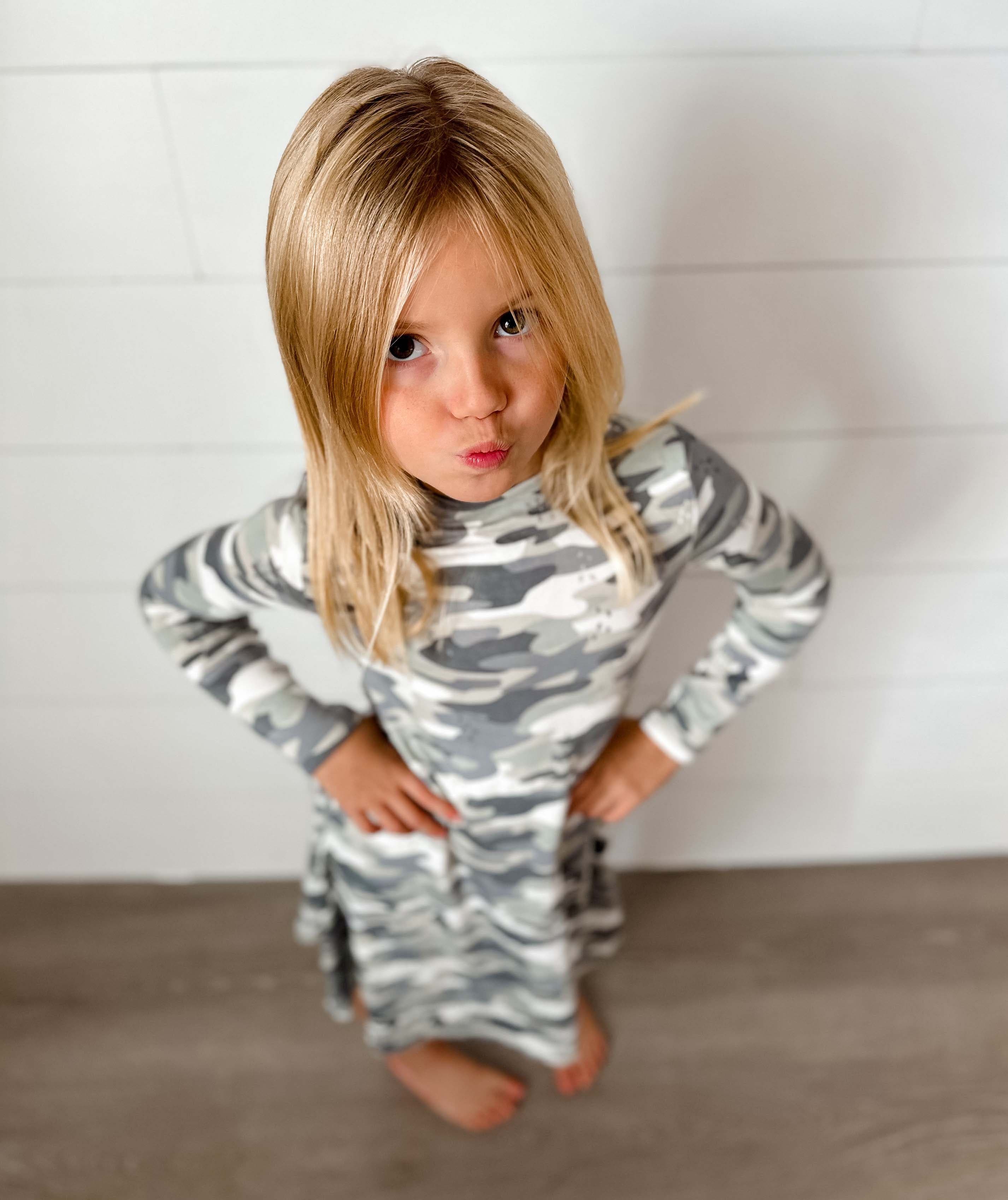 Camouflage fashion baby girl clothes