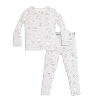 Constellation Grey Bamboo Kids Pajamas
