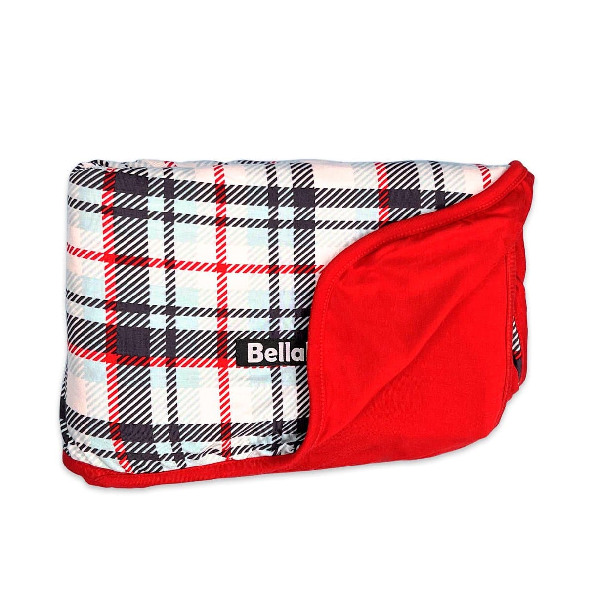 Holiday Plaid / Red Bamboo Blanket