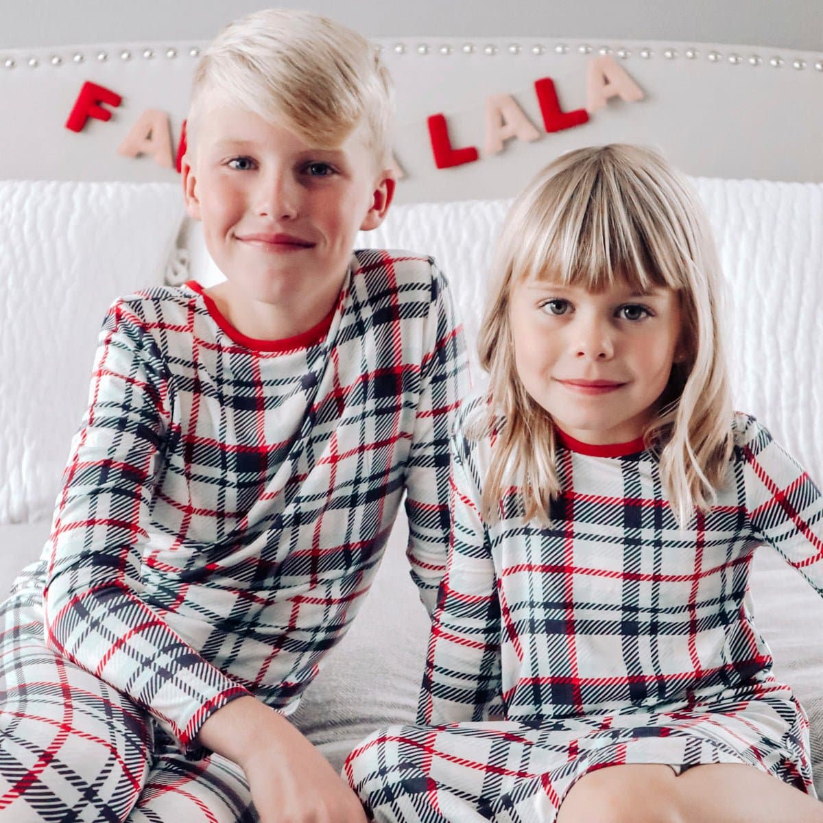 Original Holiday Plaid Bamboo Kids Pajamas
