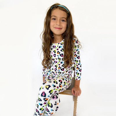 Rainbow Leopard Kids Bamboo Pajamas