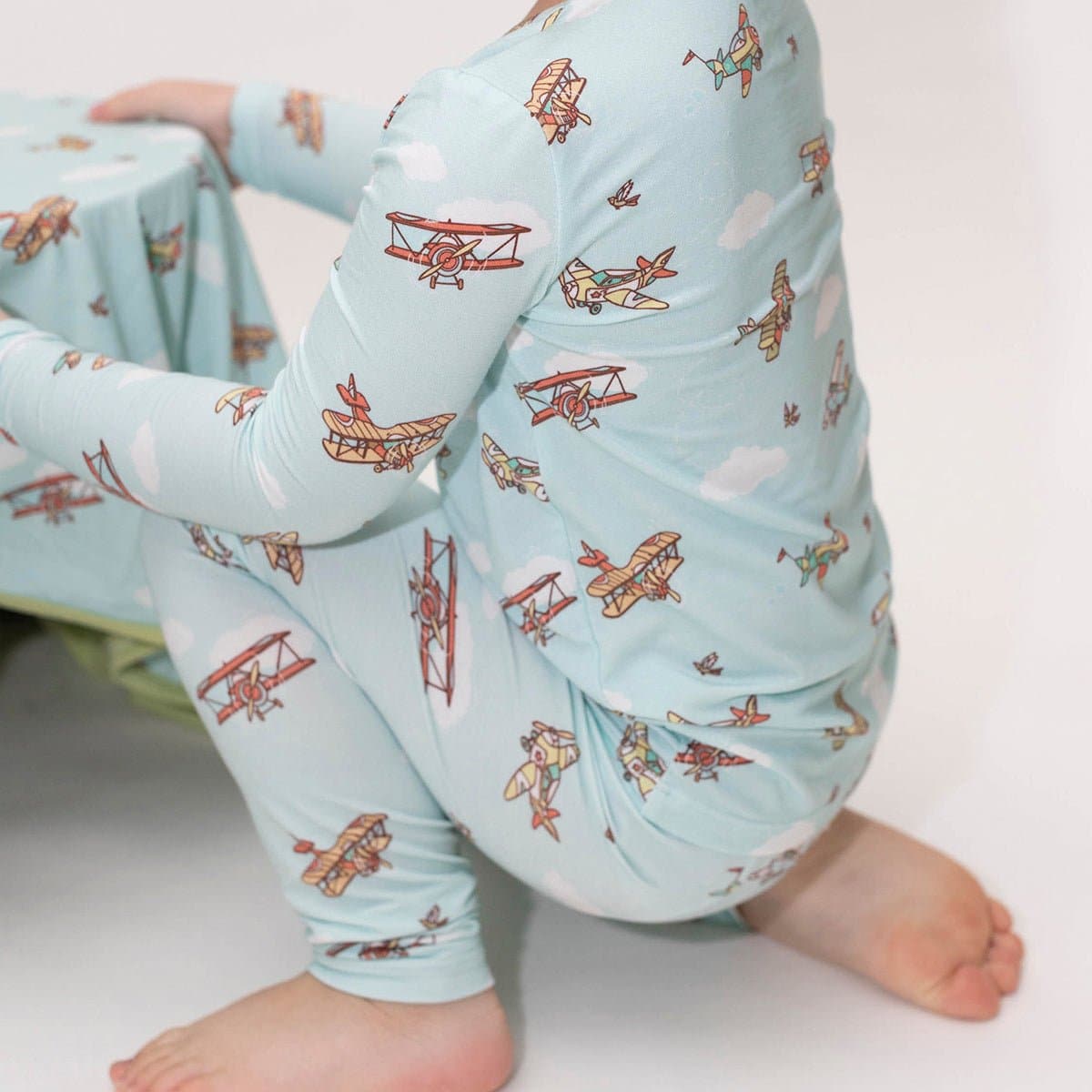 Pyjamas Flying Fly High in Style: Vintage Airplanes Bamboo Kids Pajamas Collection ...