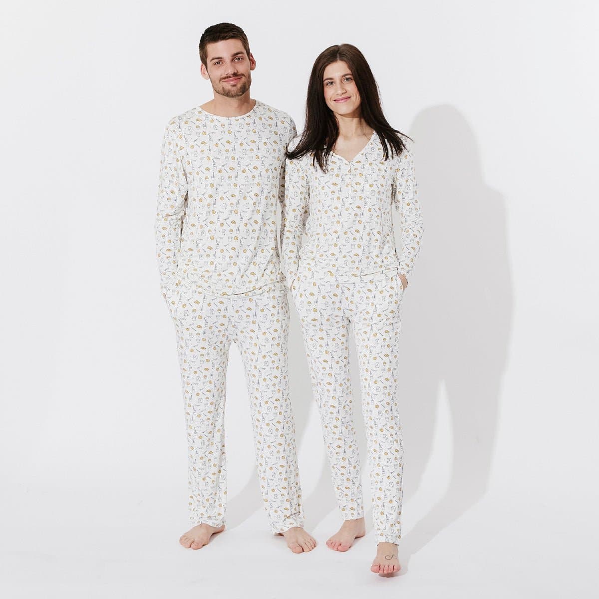 Women's Christmas Pajama's Ultra Soft Bamboo Cotton Blend Pajama Set Family  Matching Mommy & Me 